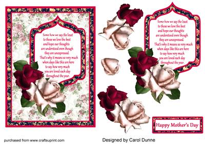 Mother's Day Red & White Roses