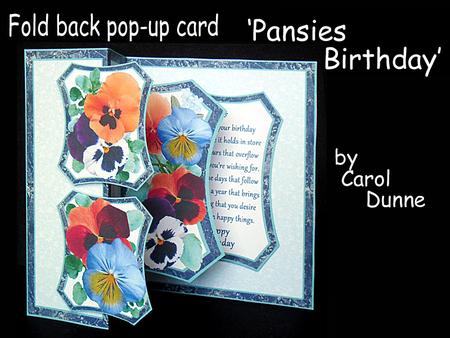 Fold Back Pop-up Pansies (birthday)