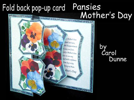 Fold Back Pop-up Pansies (mother's Day)