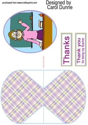 Teacher Wobble Card (female)