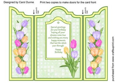 Gate Fold Spring Flowers- Birthday