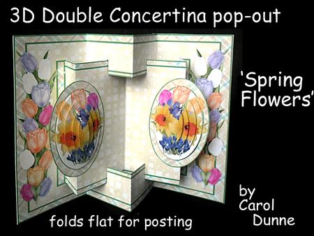 3D Concertina Pop-out - Spring Flowers