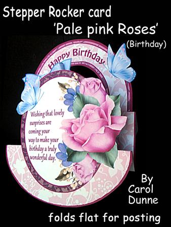 Stepper Rocker -pale Pink Roses (birthday)