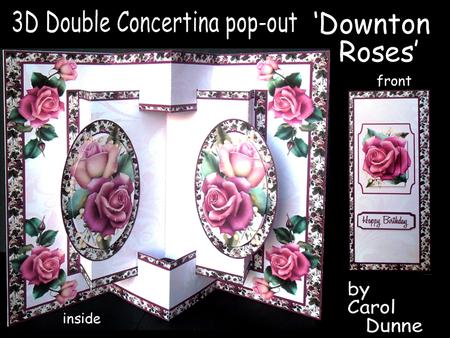 3D Concertina Pop-out - Downton Roses