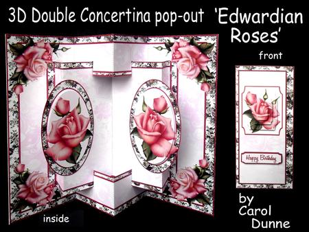 3D Concertina Pop-out - Edwardian Roses