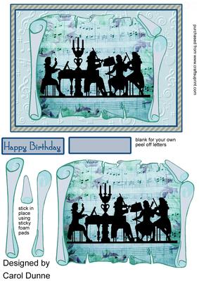 Classical Music Decoupage (blue)