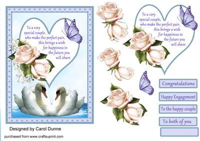 Swans and Verse with Decoupage
