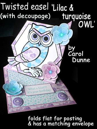 Twisted Easel Kit - Owl Lilac & Turquoise