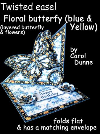 Twisted Easel Kit - Floral Butterfly (blue & Yellow)