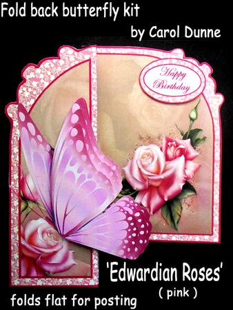 Fold Back Butterfly Kit - Edwardian Roses (pink)