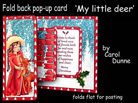 Fold Back Pop-up 'my Little Deer'