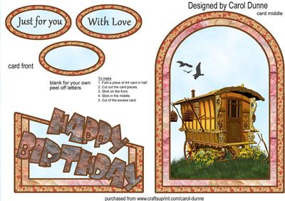 Gypsy Caravan Cutaway Card