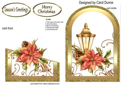 Christmas Lantern Cutaway Card