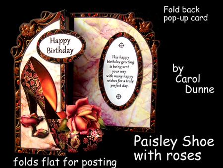 Fbp Paisley Shoe with Roses Decoupage