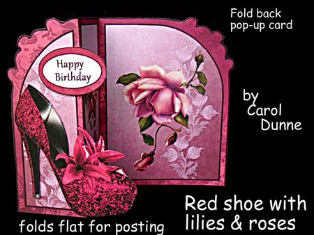 Fbp Red Shoe with Lilies and Roses