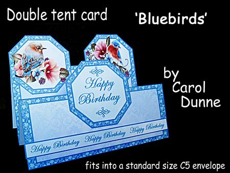 Double Tent Cards- Blue Birds
