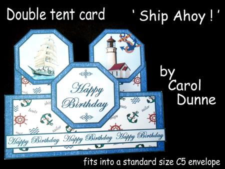 Double Tent Cards- Ship Ahoy!