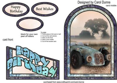 Cutaway Card - Old Blue Racer
