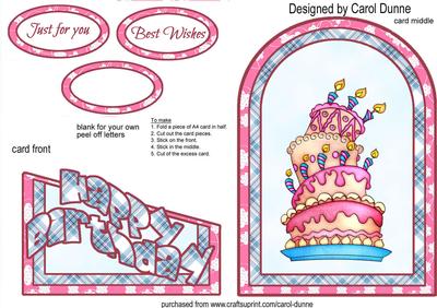 Birthday Cake Cutaway Card