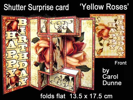 Shutter Surprise Card - Yellow Roses