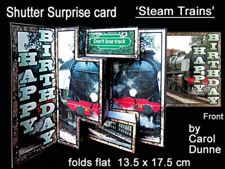 Shutter Surprise Card - Steam Trains