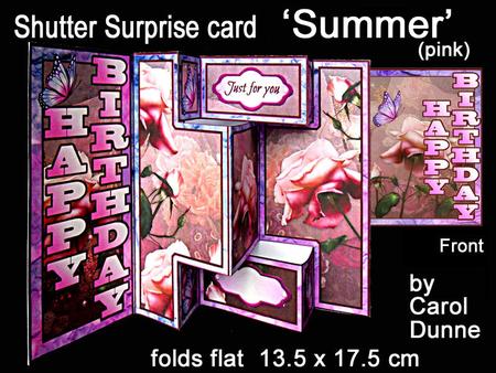 Shutter Surprise Card - Summer (pink)