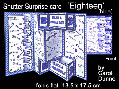 Shutter Surprise Card - Eighteen (blue)