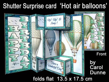 Shutter Surprise Card - Hot Air Balloons