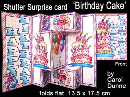 Shutter Surprise Card - Birthday Cake