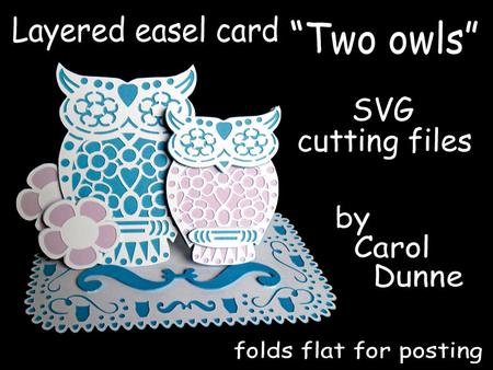 Layered Easel Card-owls