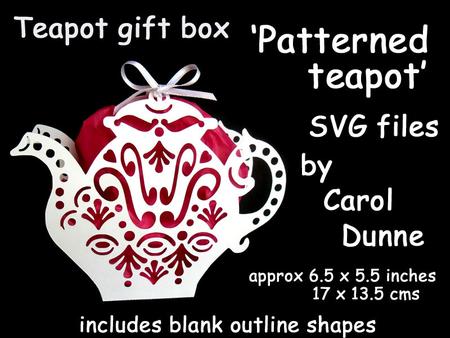 Teapot Gift Box - Patterned Teapot ( Files)
