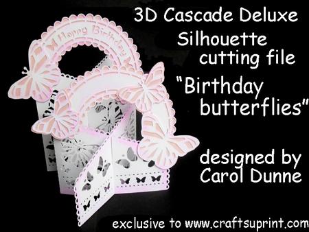 Birthday Butterflies Silhouette Cutting File