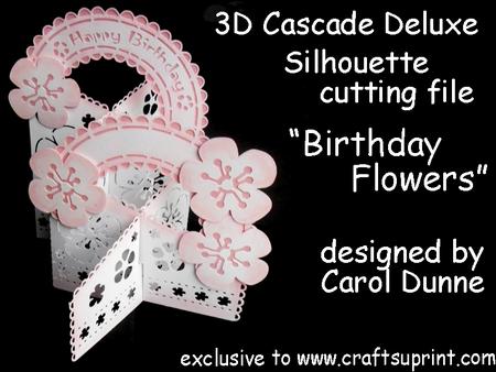 Birthday Flowers Silhouette Cutting File