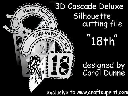 Eighteen Cascade Silhouette Cutting File