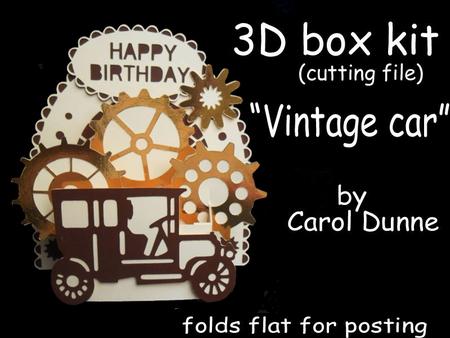 3D Box Vintage Car