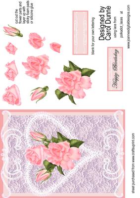 Lace Heart and Roses