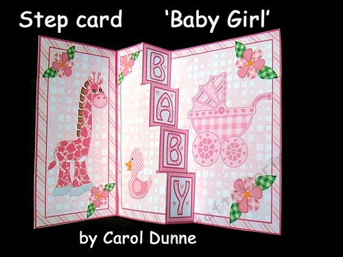 Step card  Baby Girl
