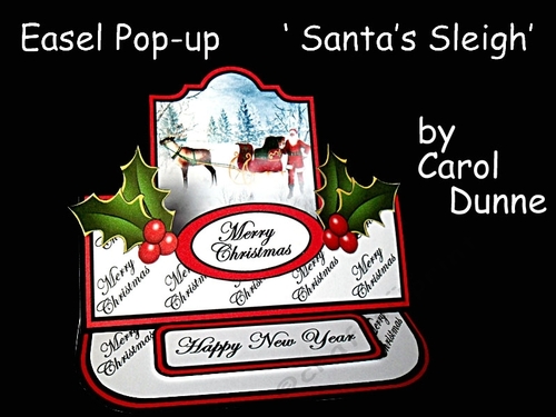 Easel pop-up Santas sleigh