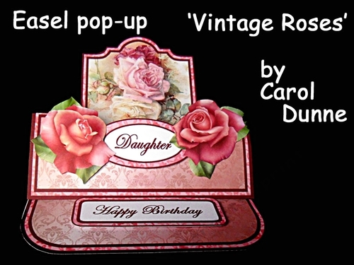 Easel pop-up Vintage Roses