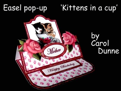 Easel pop-up Kittens in a cup