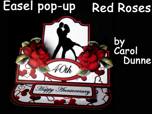 Easel pop-up Red Roses