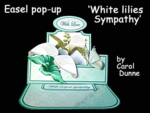 Easel pop-up Lilies - deepest Sympathy