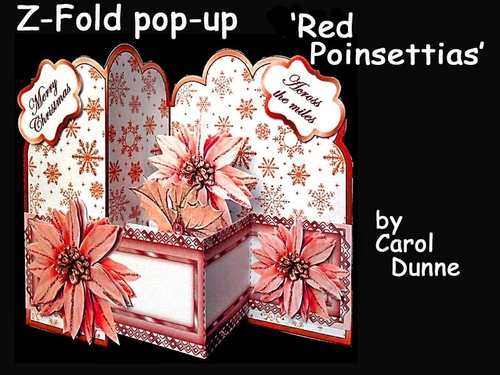 Z-Fold pop-up  Red Poinsettias