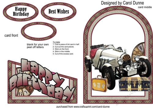 Cutaway card - Vintage travel