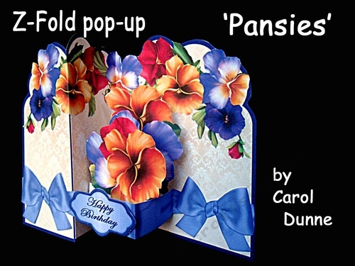 Z-Fold pop-up Pansies