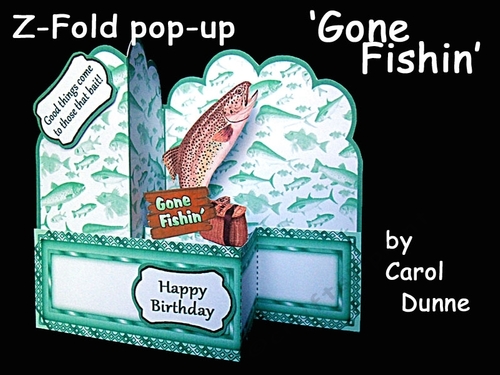 Z-Fold pop-up Gone fishin
