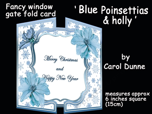 FWG Blue Poinsettias & holly 