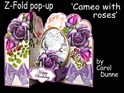 Z-Fold Cameo with roses