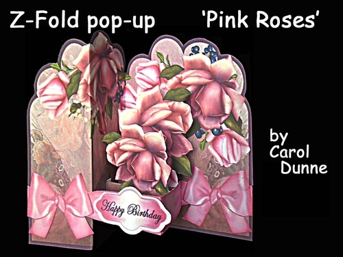 Z-Fold Pink Roses