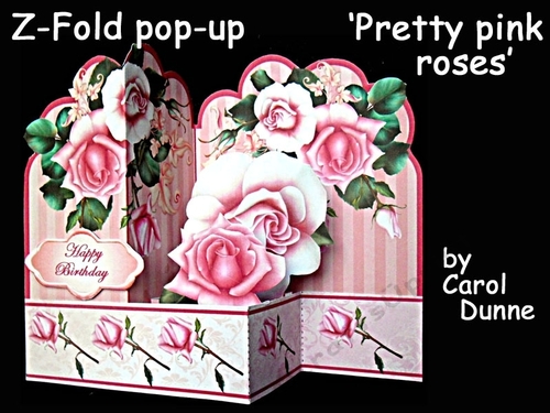 Z-Fold Pretty Pink Roses